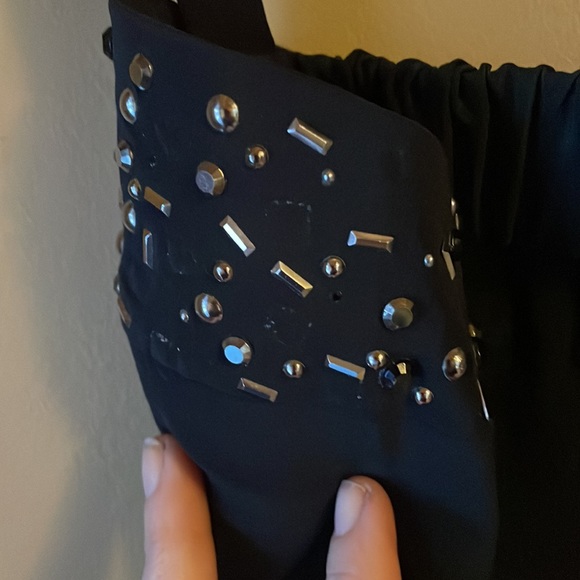 CYNTHIA VINCENT embellished black padded bra slip dress sz6 NWT $323 - Picture 6 of 7